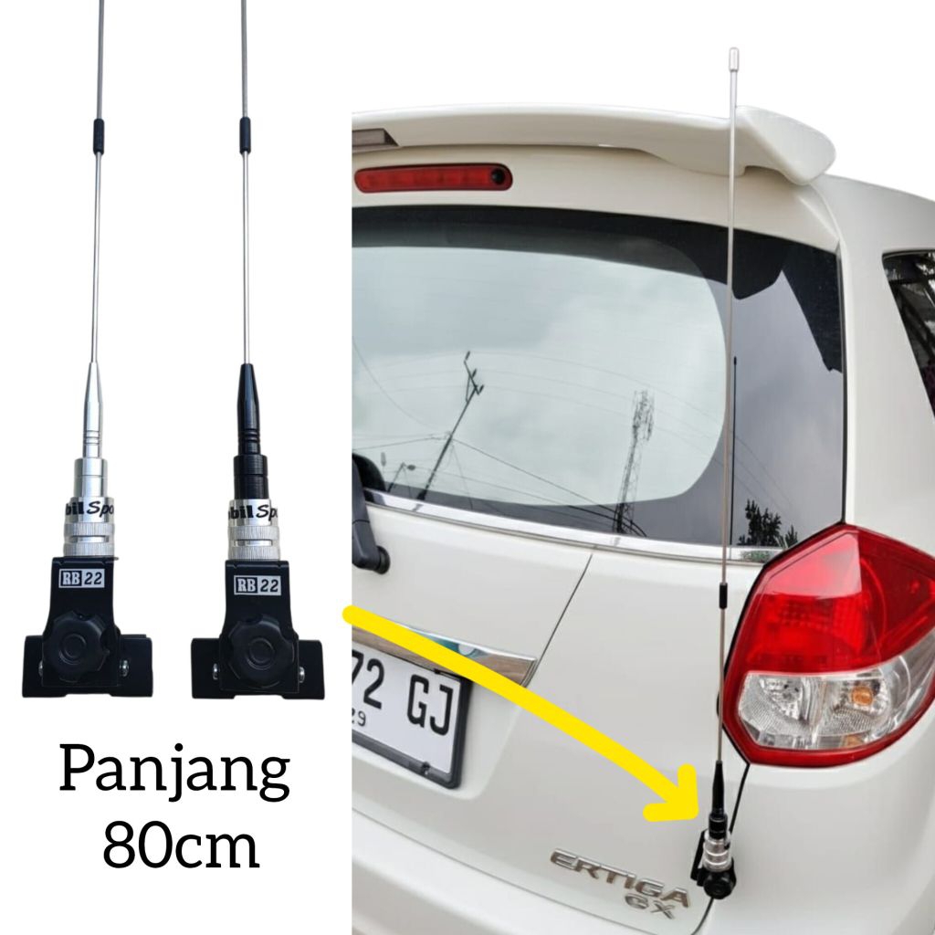 Antena jepit variasi kap mesin bagasi mobil dan truk 80cm