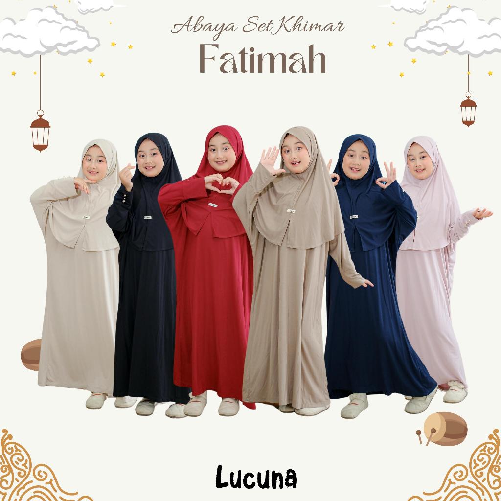 Lucuna Abaya Fatimah - Abaya anak perempuan | Gamis Anak Syar'i [Size 2-10 Tahun]