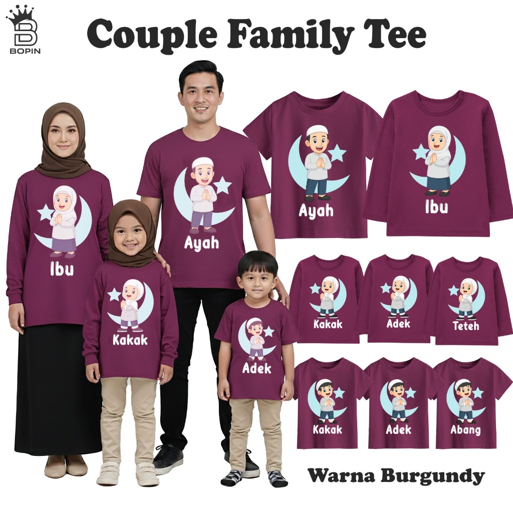 Kaos Family Terbaru Kaos Couple Family Lengan Panjang Lengan Pendek Anak Dewasa Unisex