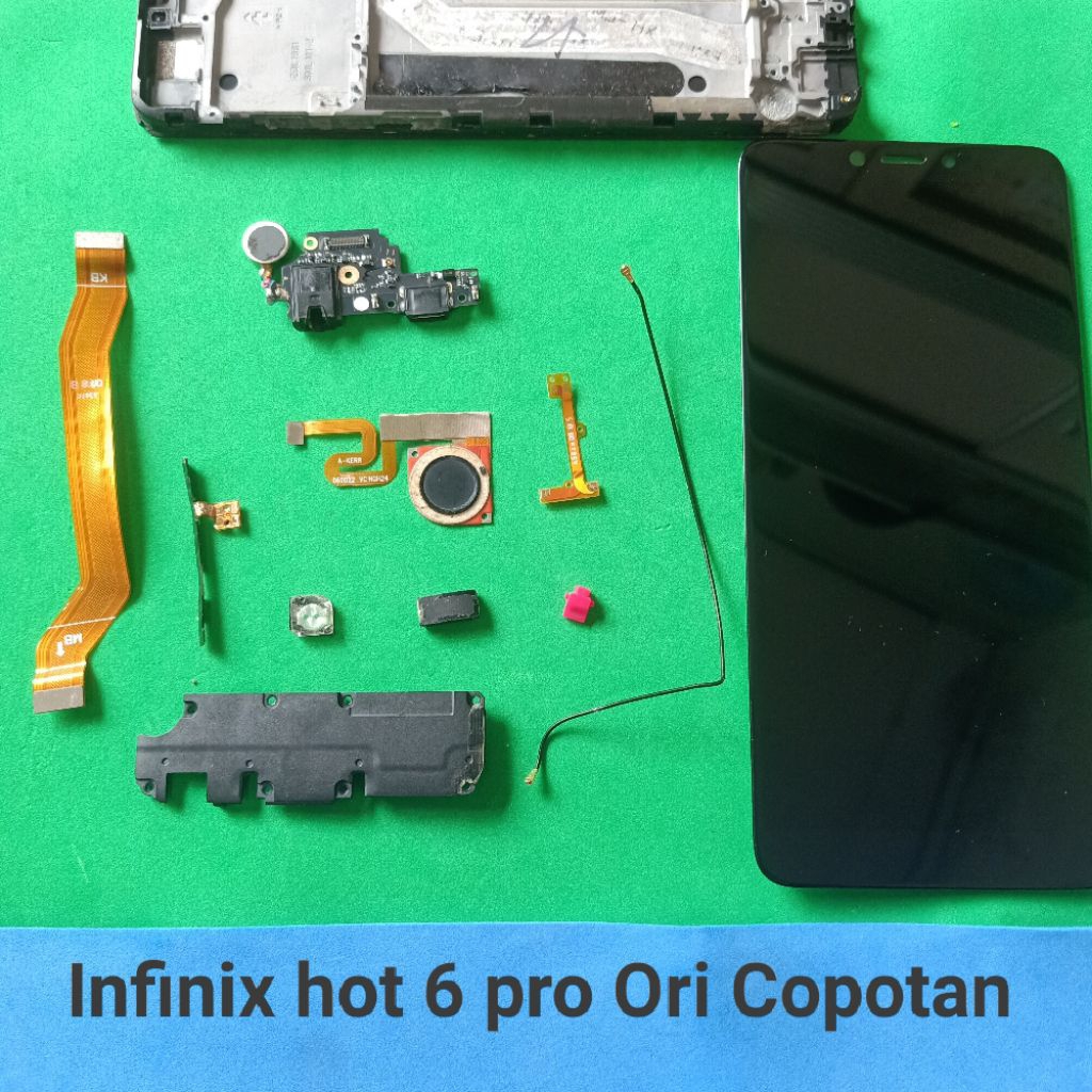 Sparepart Infinix Hot 6 Pro X608 Second Original Copotan  kabel siyal  tombol volume  Flexi on off  