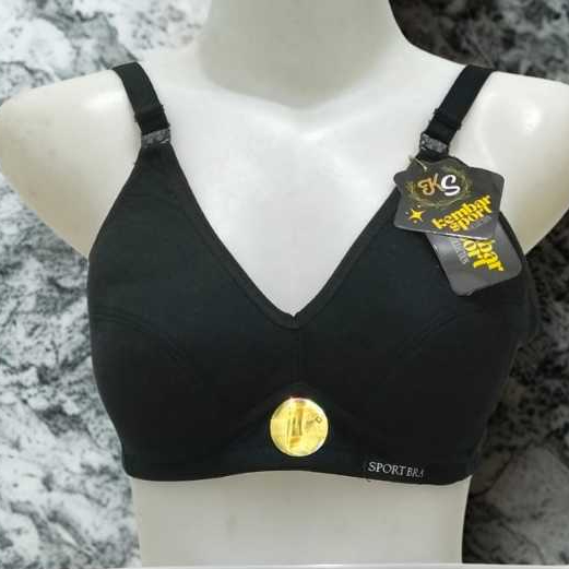3 PCS Bh Sport Bra Jumbo Size 44-46 Kait 3 Bra Tanpa Kawat Busa Jumbo BH/Bra Wanita Dewasa Kembar sp