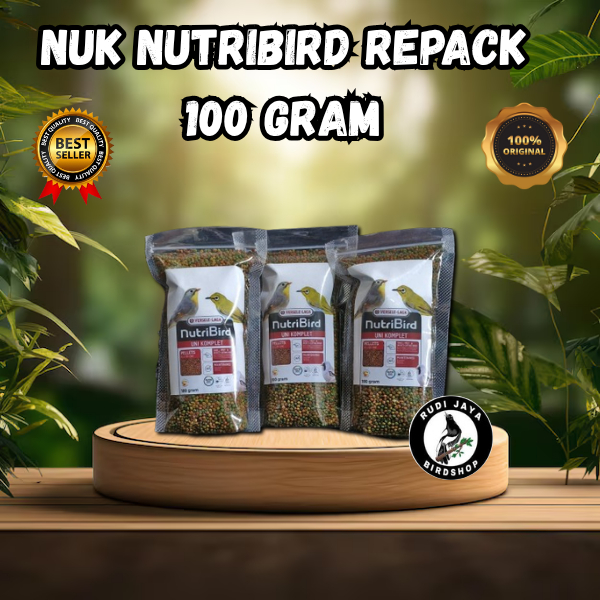 NUK NUTRIBIRD UNI KOMPLET +- 100 GRAM VERSELE LAGA ASLI IMPORT VOER PAKAN BURUNG PLECI ROBIN TERBAIK