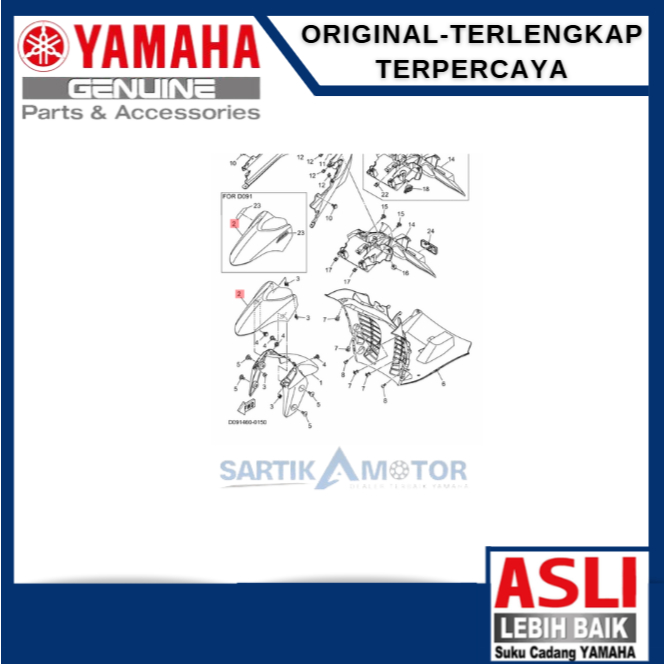 SPAKBOR DEPAN AEROX ALPHA ( BWP-F1556-00-P3) HITAM