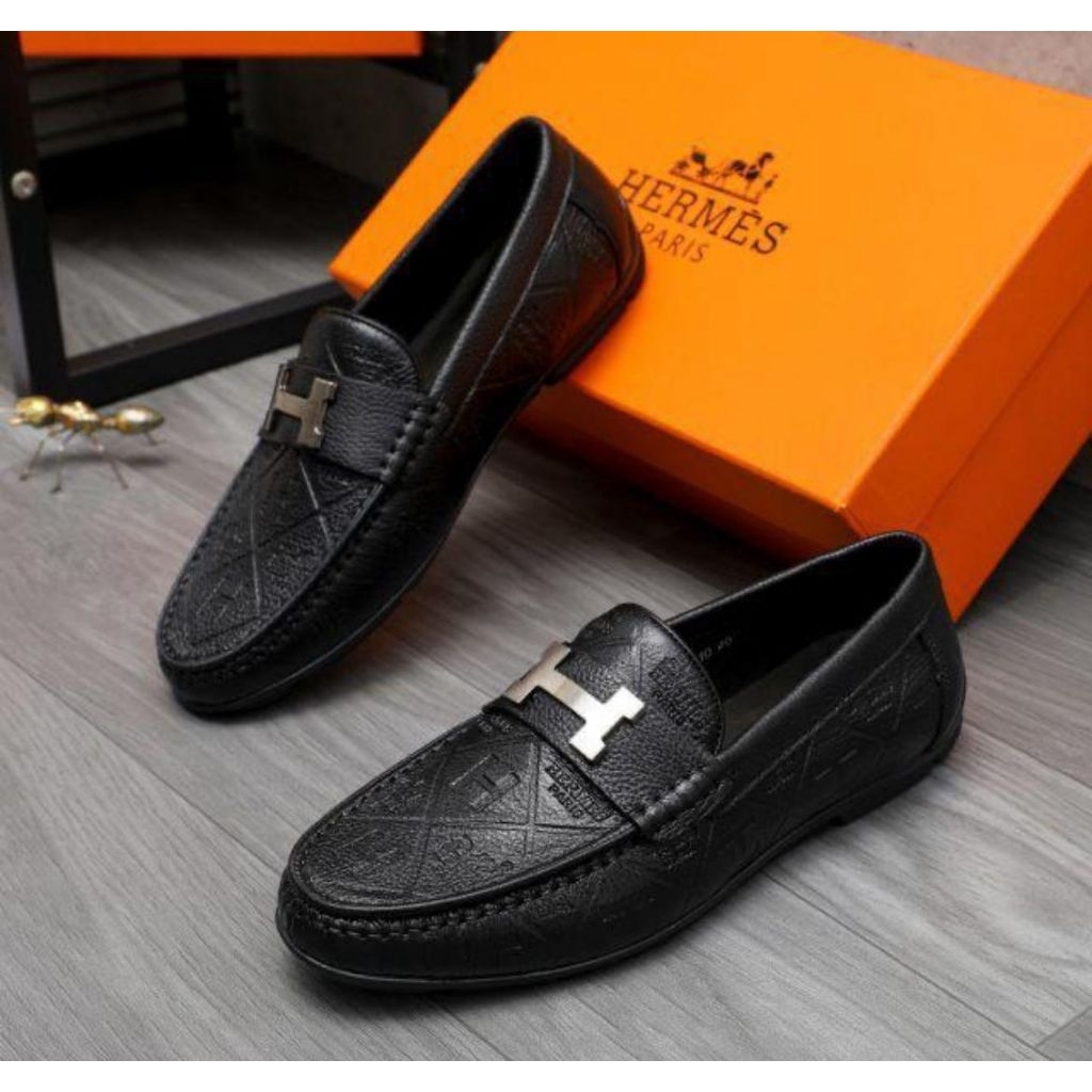 Sepatu Slip on / Loafer pria casual branded # SOHR-02 mirror quality