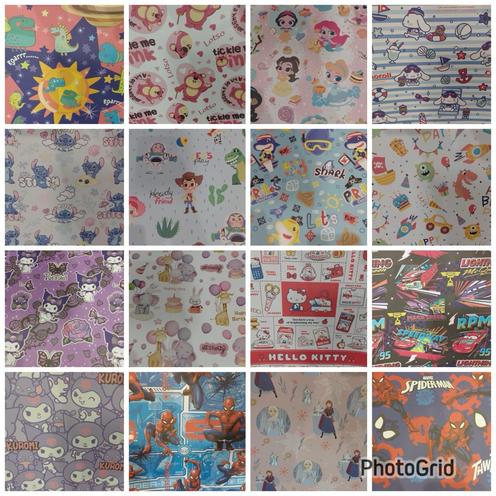 kertas kado sansanwawa jumbo 100x70cm motif kids