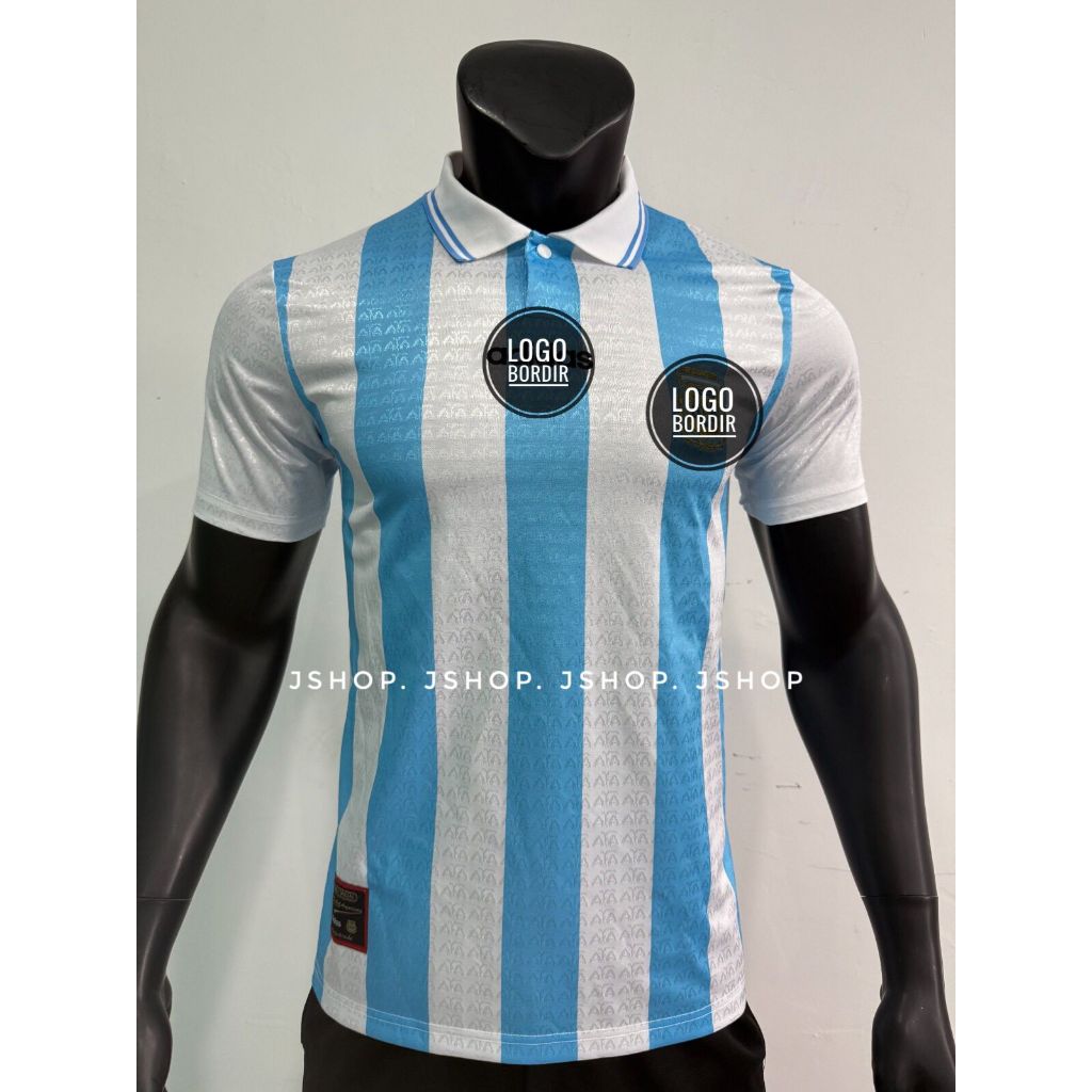 LOGO BORDIR JERSEY RETRO JERSEY BOLA JERSEY ARGEN HOME 1994 JERSEY VINTAGE JERSEY BLOKCORE