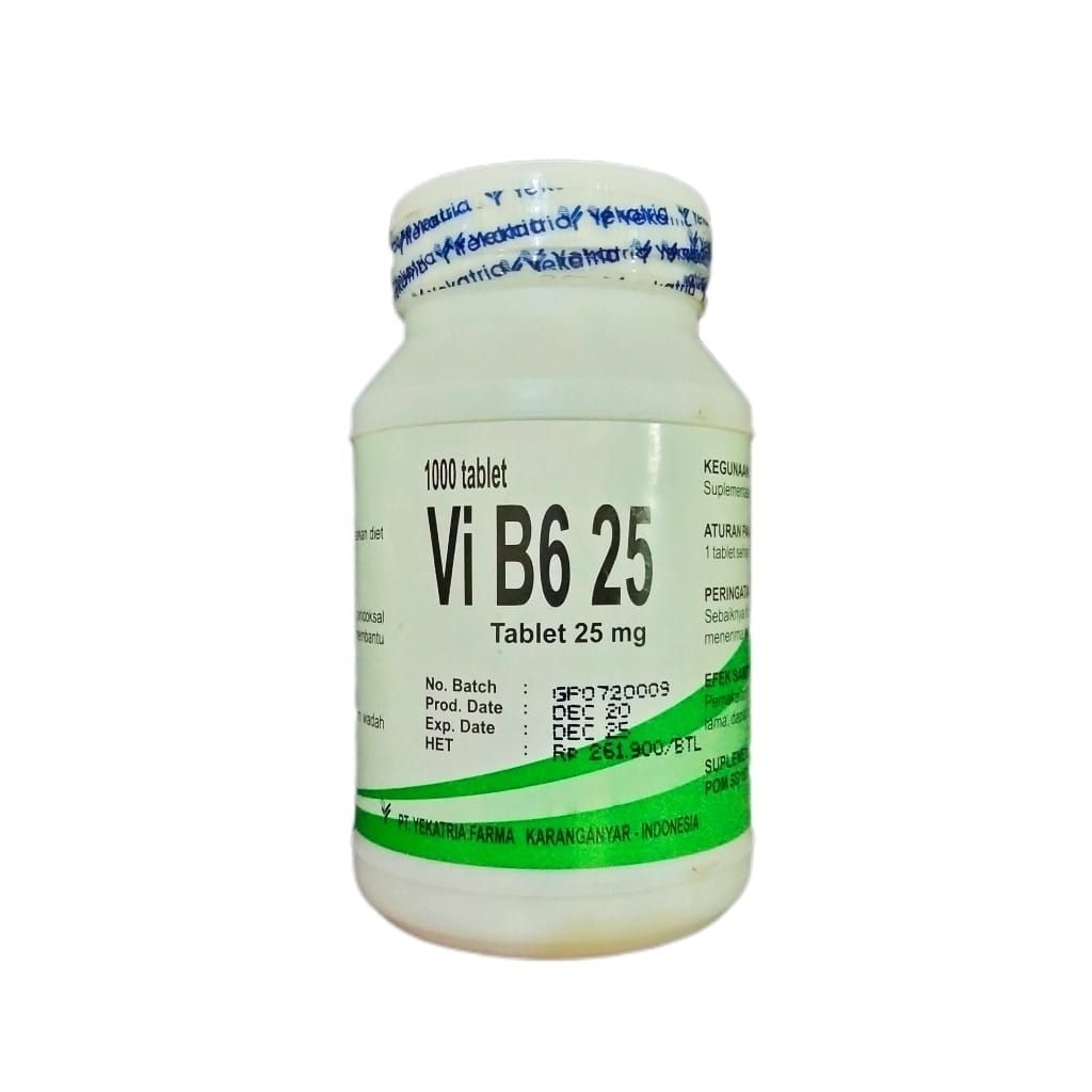 VITAMIN B6 Yekatria 25mg 1000s