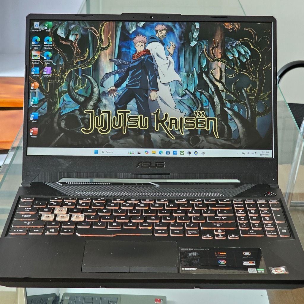 ASUS TUF Gaming A15 FA506IV AMD Ryzen 7 4800H Nvidia RTX 2060 144 Hz RGB Gaming Editing dan Desain G