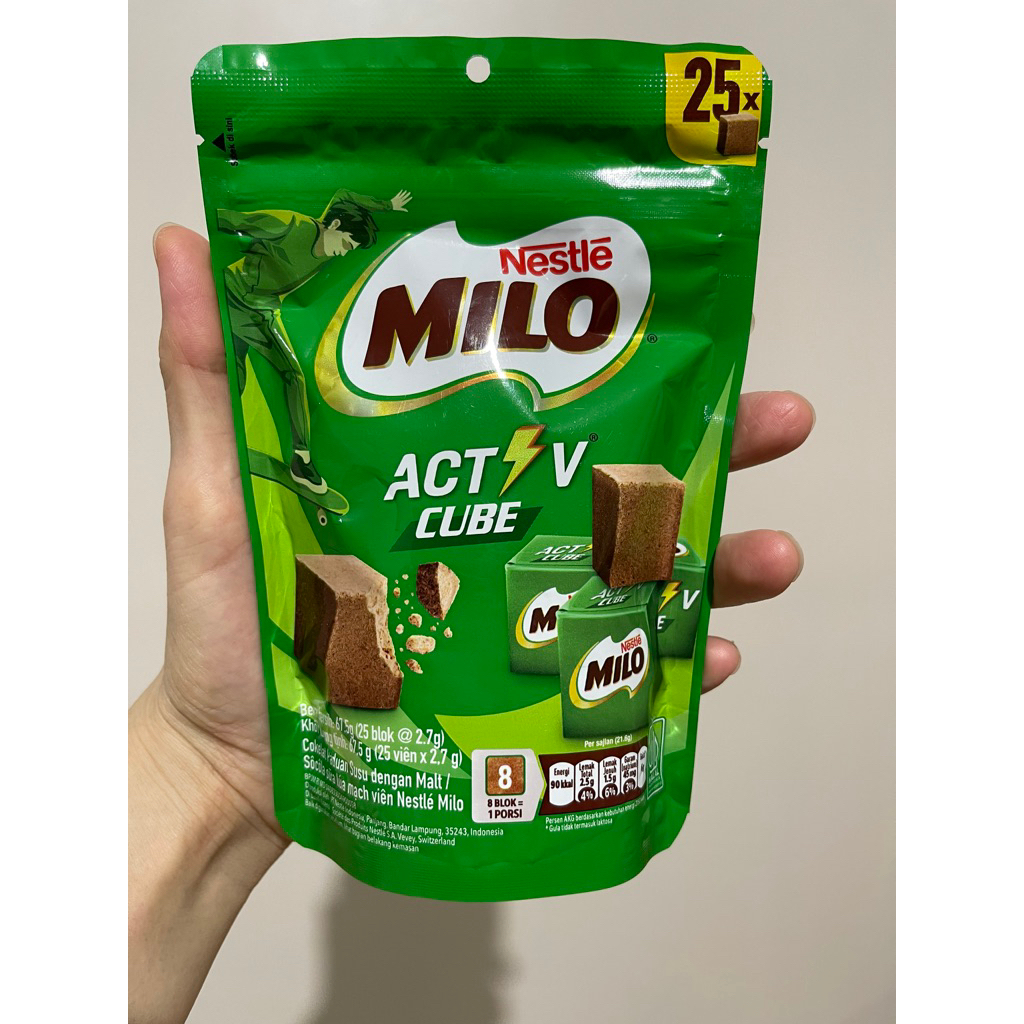 milo cube 67.5g - milo cube pouch - milo active cube