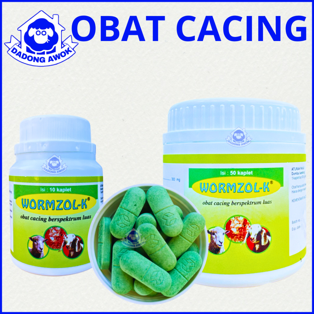 WORMZOL K - OBAT CACING KAMBING DOMBA - WORMZOL K 50 WORMZOL K 10 Kaplet - Cacing Sapi Flukicide