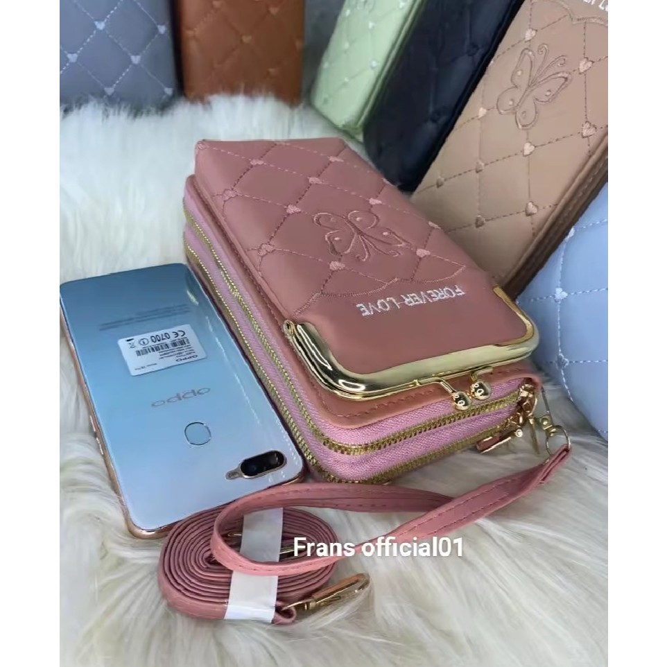 Tas Hp behel resleting 1 Dompet hp wanita Kualitas terbaik