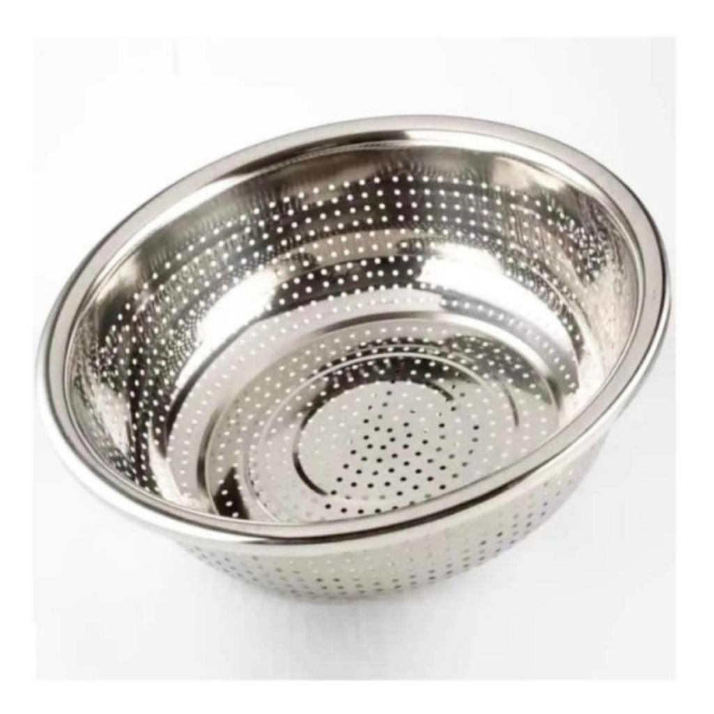 BASKOM SARINGAN STAINLESS JUMBO UKURAN 70CM Baskom Saringan Stainless Jumbo Ukuran 70cm