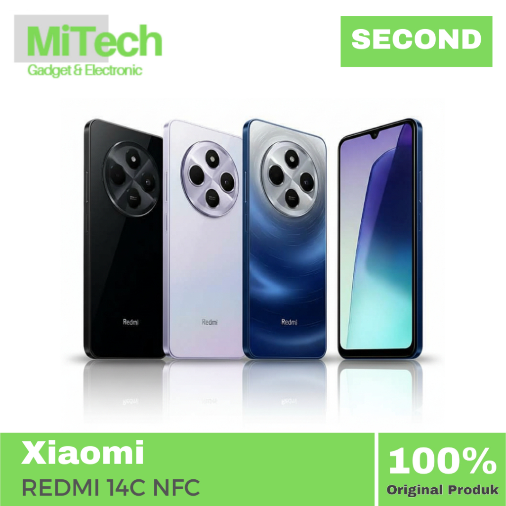 HP BEKAS - Redmi 14C NFC 6/128GB 8/256GB Helio G81 Ultra Layar 120Hz Kamera 50MP Baterai 5160mAh