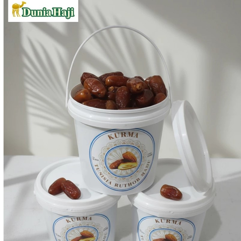 Kurma Tunisia 850Gr Ruthob Madu Ember Kurma Muda Makanan Kering Tidak terlalu Manis