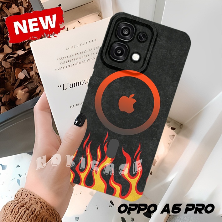 Case Hp Oppo A6 Pro 4G/5G - Oppo A5 Pro 4G/5G Terbaru motif logo bulat iphone api Aesthetic Kekinian