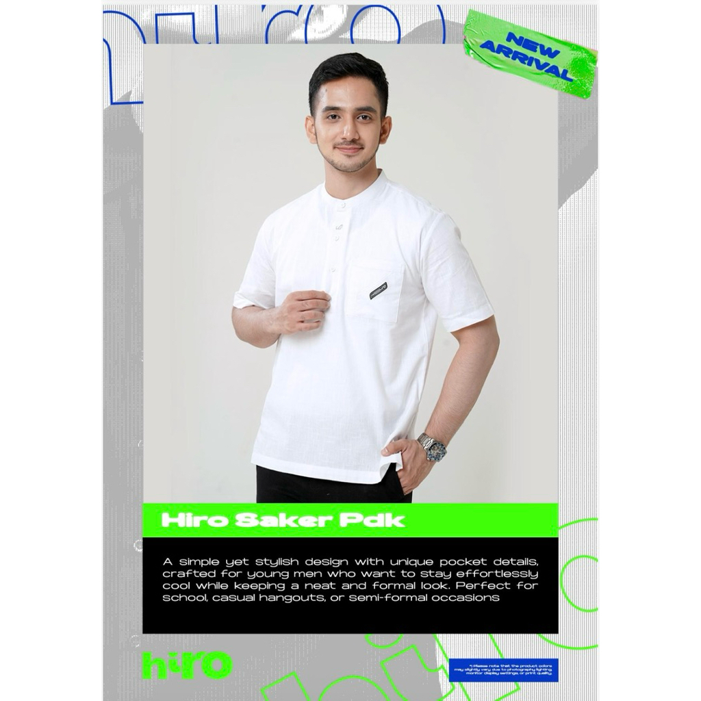 RABBANI ORIGINAL - baju koko KEMKO HIRO SAKER PDK PUTIH