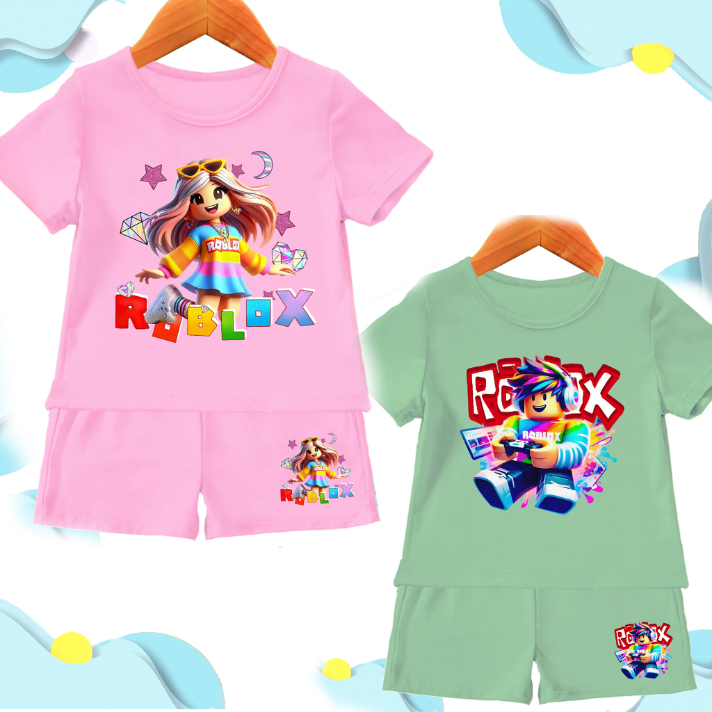 Baju Setelan Laki-laki dan Perempuan ROBLOX / Setelan Roblox anak anak