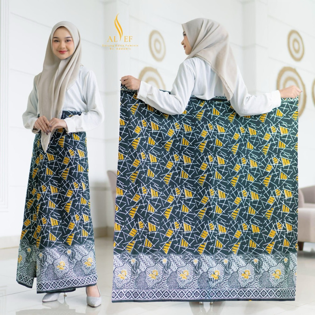Alief - Sarung Batik Cap Malaman Bahan Katun Santri Putri Sarung Seragam Katun Santri Putri