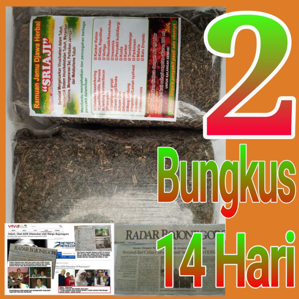 2 Bungkus Herbal Sriaji herbalsriaji Bapak Riyanto Bojonegoro Ramuan jamu jawa herbal sriaji Bojoneg