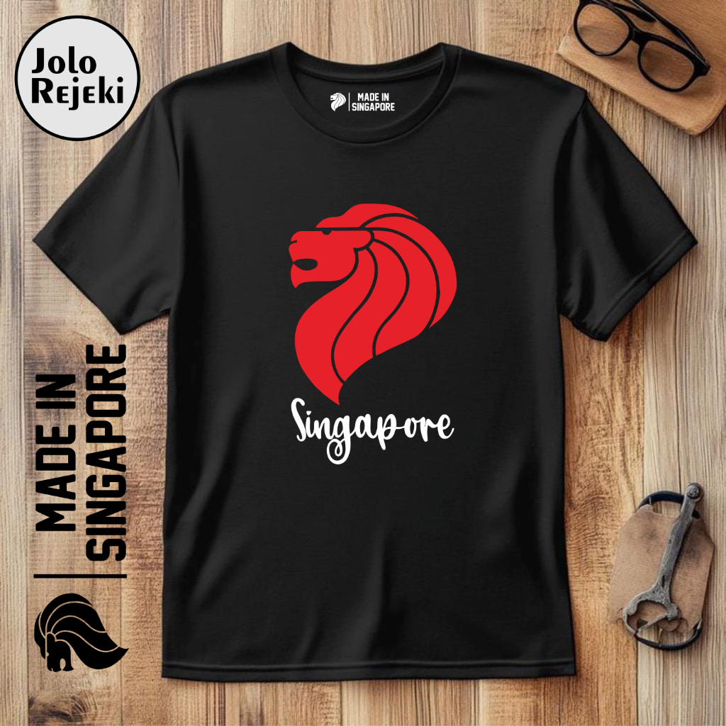 Kaos Singapore Baju Oleh Oleh Tshirt Distro Souvenir Singapore Casual Pria Wanita Bahan Katun Ready 