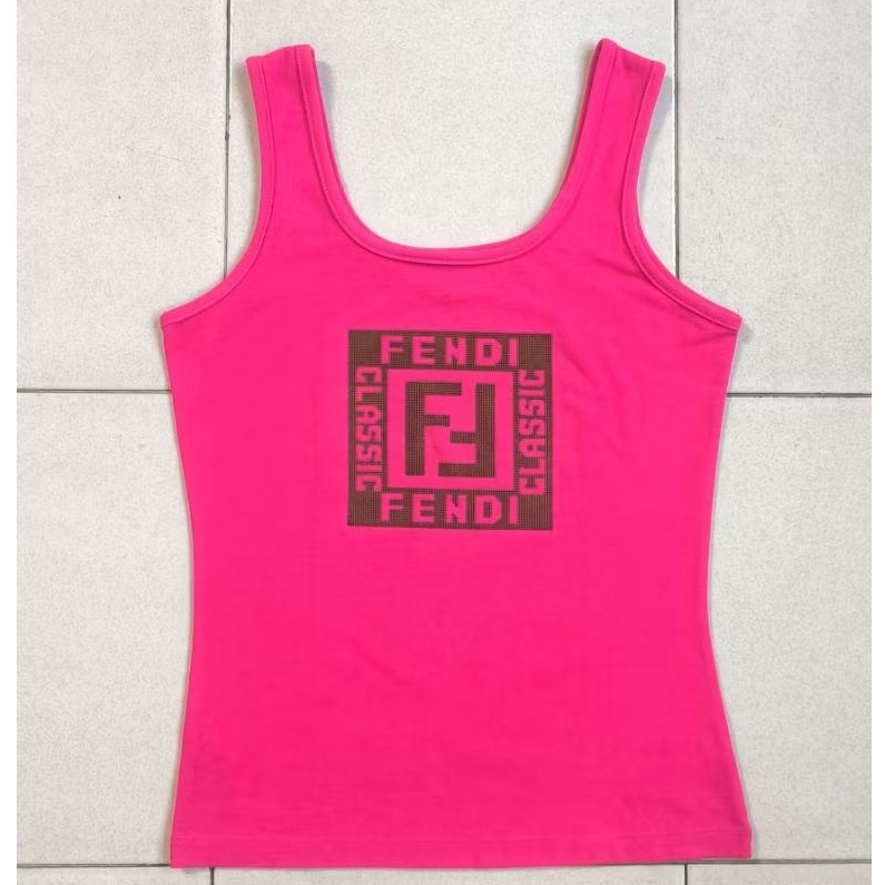Atasan tanktop original FENDI CLASSIC pink