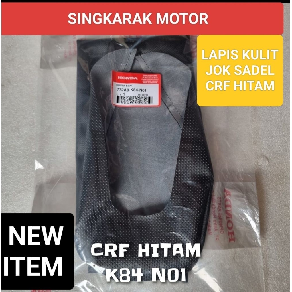 LAPIS KULIT JOK SADEL ASSY HONDA CRF150L CRF 150 L WARNA HITAM KODE K84