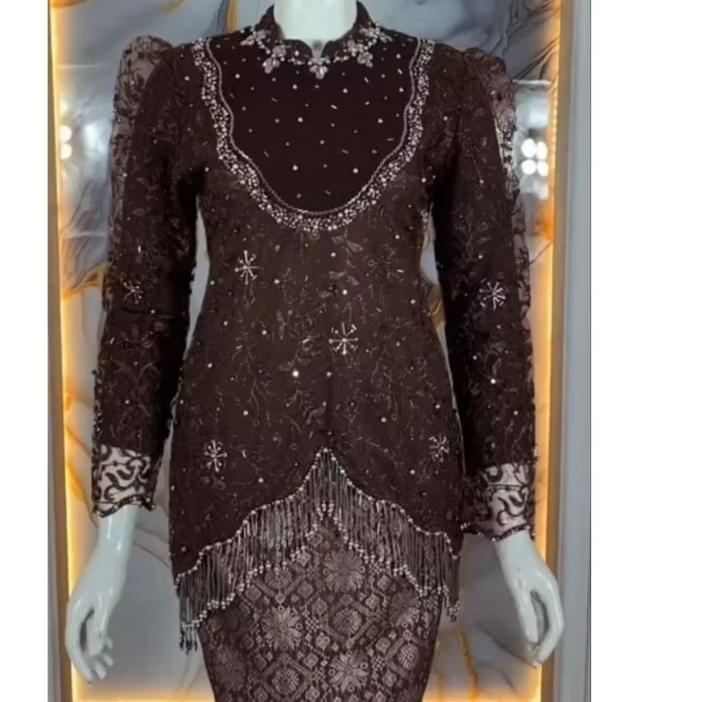 ( Free Hijab ) Kebaya Fuji Payet / Kebaya Lamaran / Kebaya Wisuda