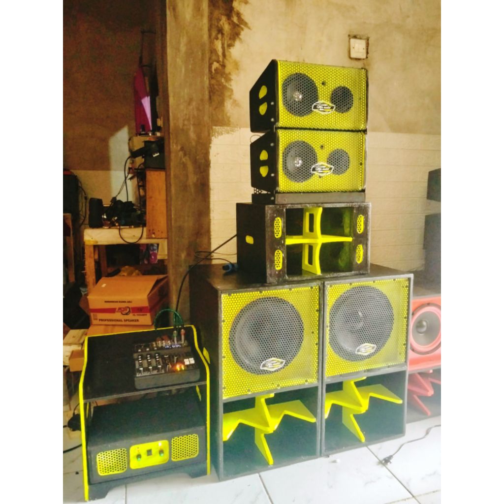 Miniatur Sound System memakai power & mixer Garang 8 sampai 12 Inch – Siap Horeg & Bisa Request Mode