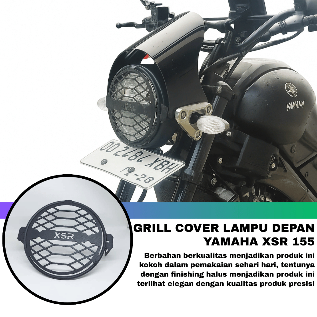 Grill Cover Lampu Depan Yamaha XSR 155 - Aksesoris Lampu XSR 155 - Tutup Lampu