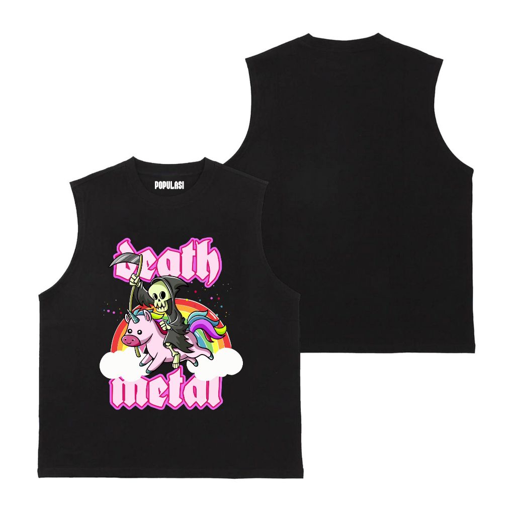 Populasi Singlet Lekbong Death Metal Ghost  | Tanktop Unisex Lekbong