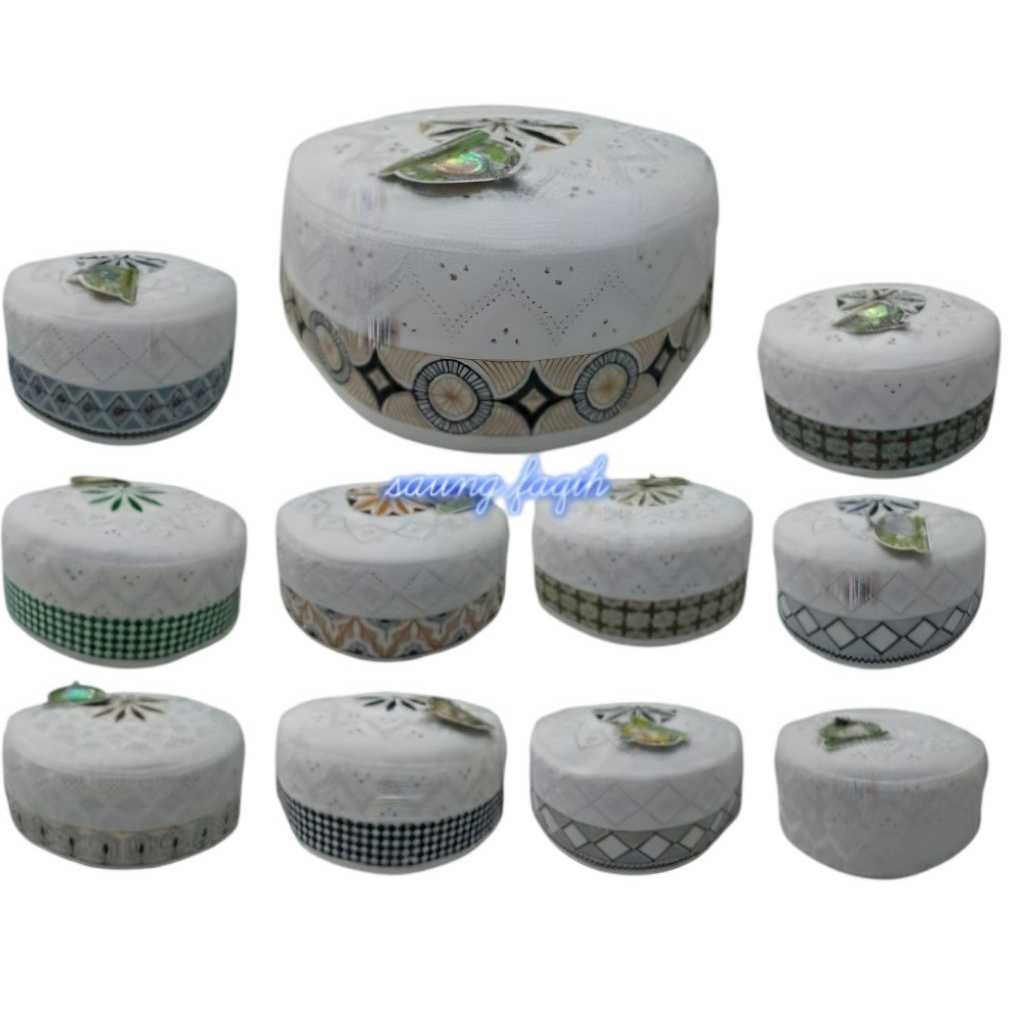 songkok peci BANGLADESH ORIGINAL EXCLUSIVE warna dasar putih