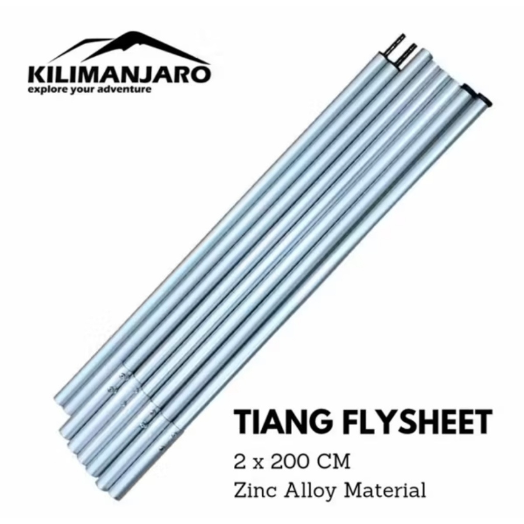 Tiang Flysheet kilimanjaro Alloy 2 x 200 CM- Pole Flysheet - Awning Flysheet