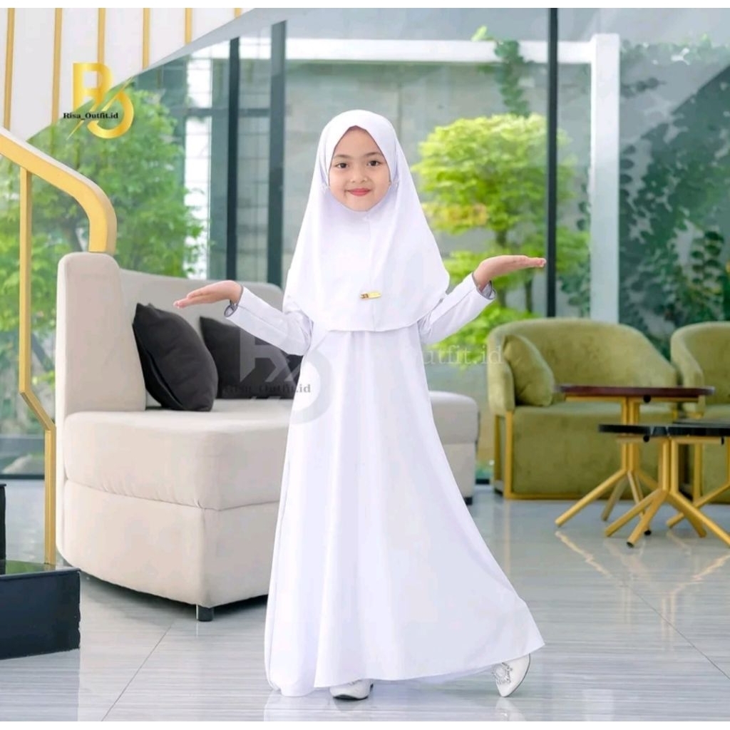 gamis anak perempuan/abaya anak perempuan/gamis anak set hijab