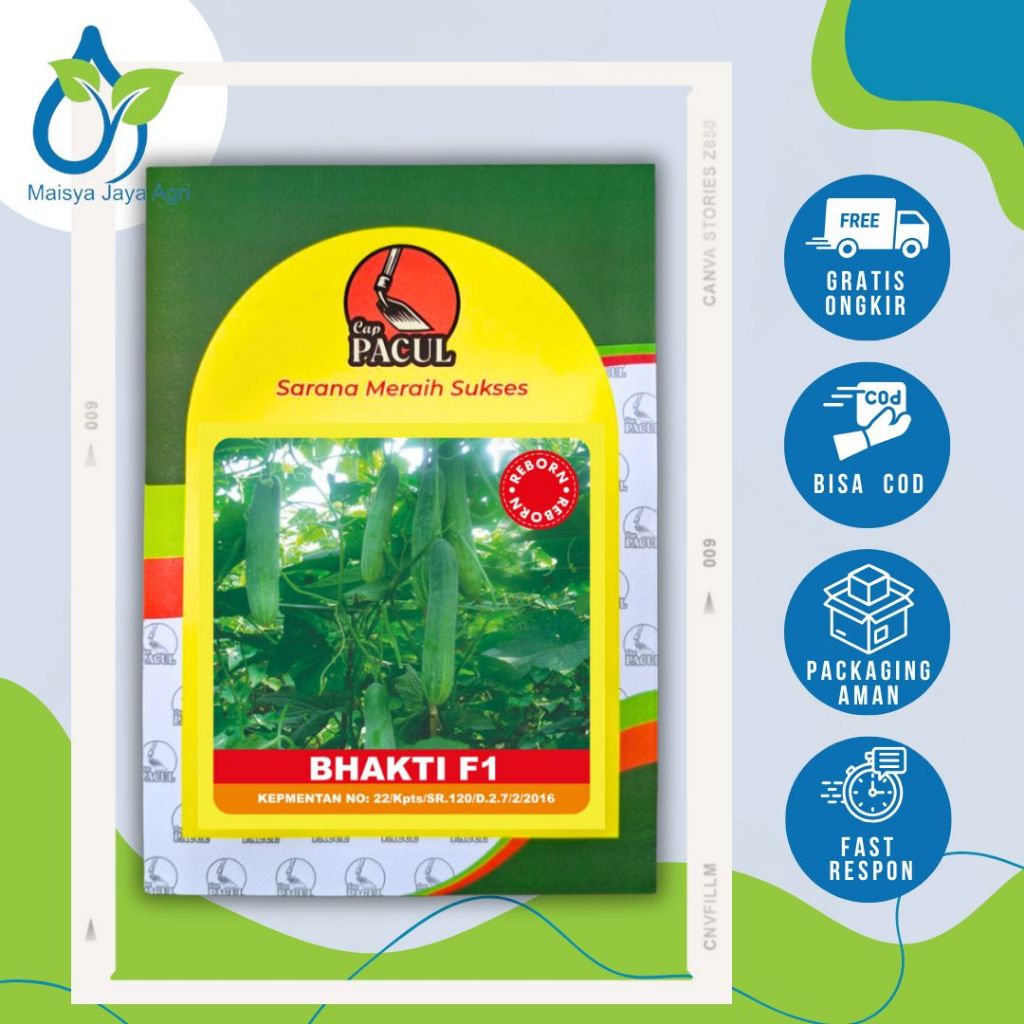 Biji Timun Bhakti F1 Cap Pacul Kemasan 20gr Termurah