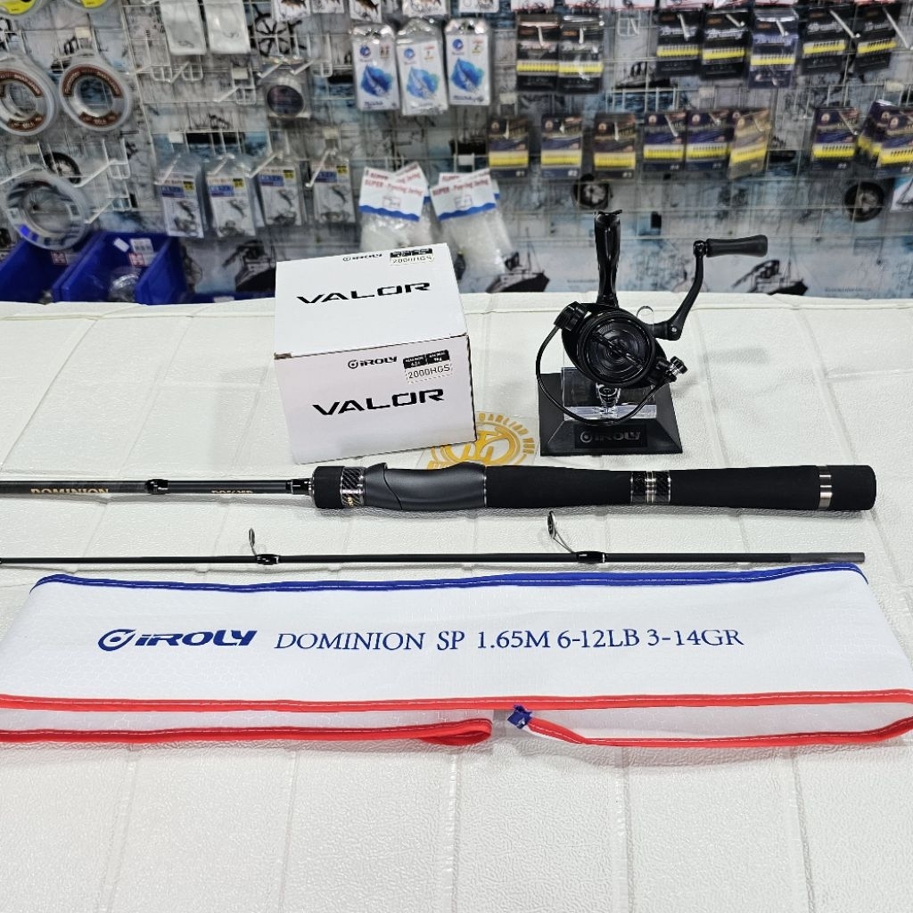1 Set Iroly kolaman || Joran Iroly Dominion SP 165cm, 6-12lb Dan Reel Iroly Valor 2000HGS (Shallow S