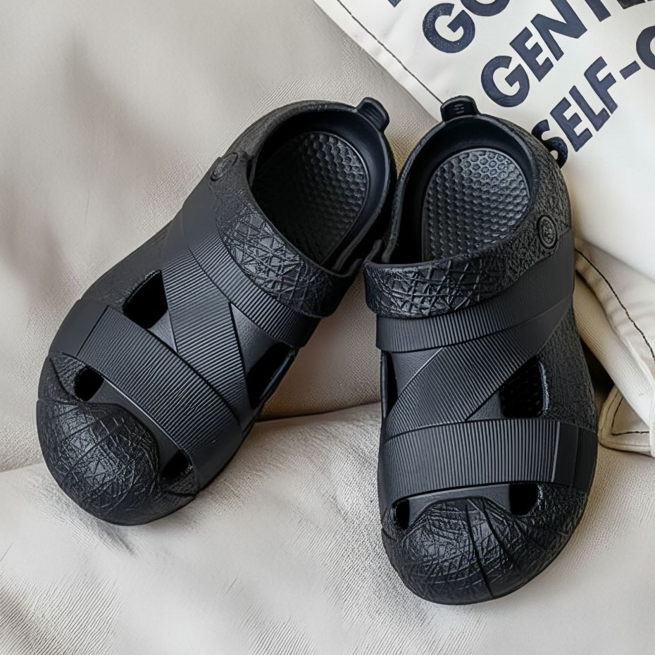 MANGGA SHOP SANDAL Baim Karet untuk Pria/Wanita Elastis Sandal Sehari Hari Sepatu Sandal Clog Runner