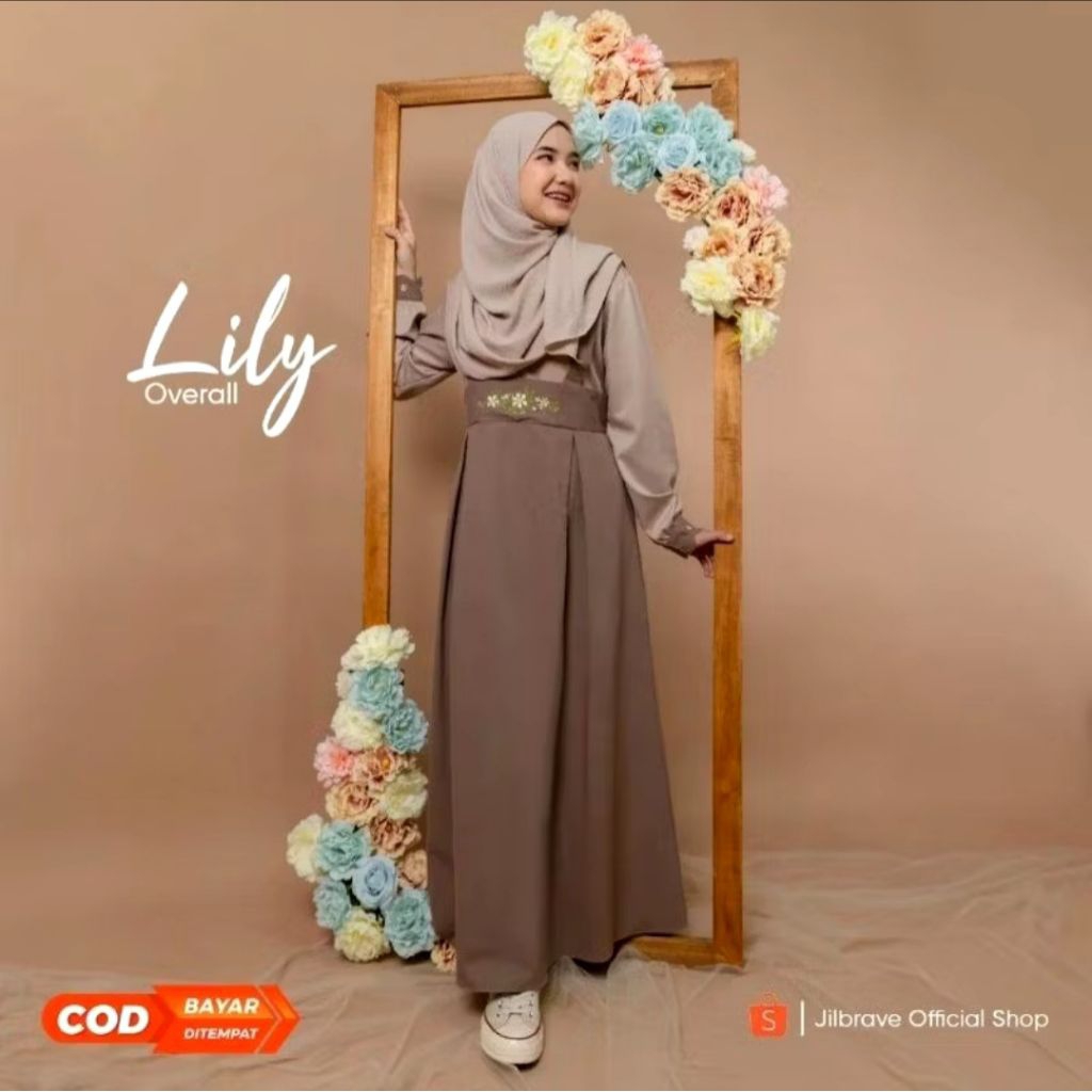 Lily Overall Dress by Jilbrave Size M Dark Choco