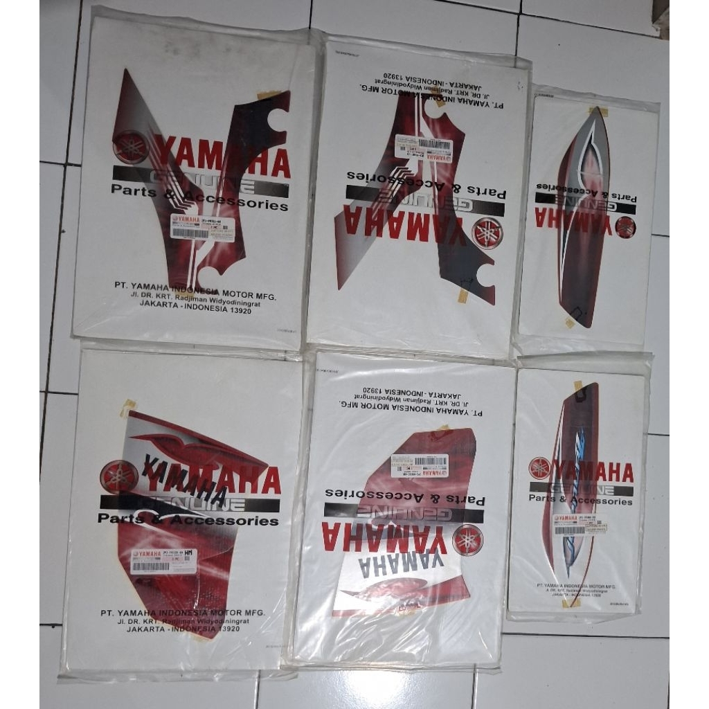 Striping sayap set Jupiter Z 2008 merah Original Yamaha