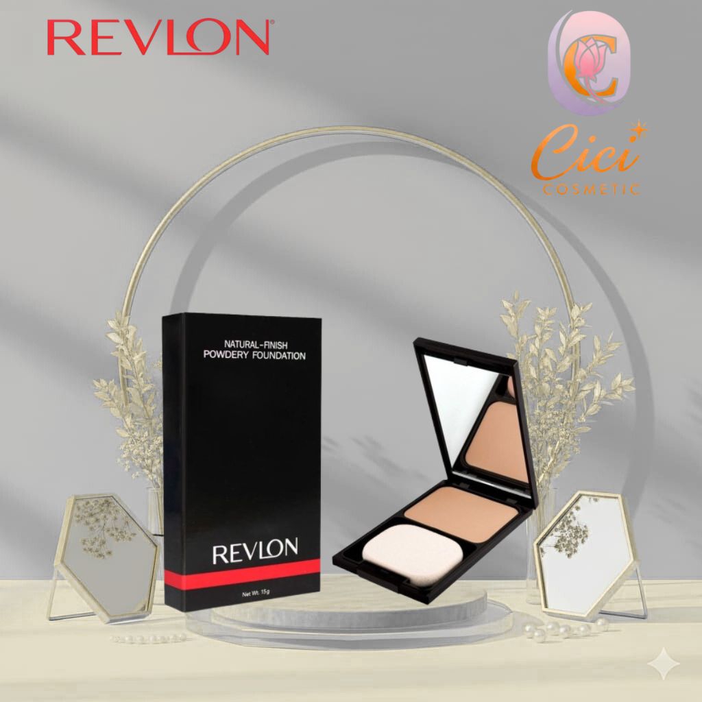 REVLON Natural Finish Powdery Foundation / REVLON Bedak Padat Basah