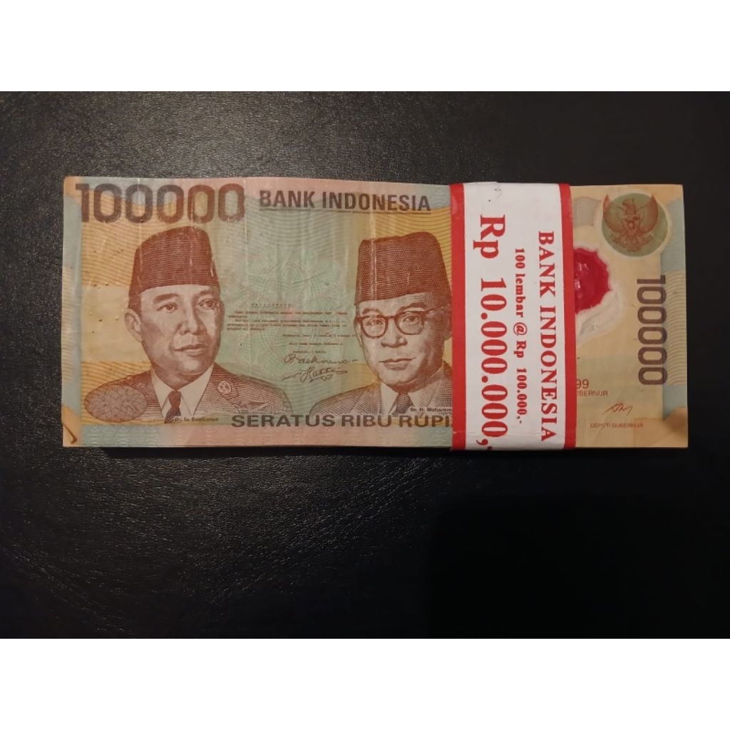 Uang Kuno 100.000 Rupiah (100 Lembar) Tahun 1990-an