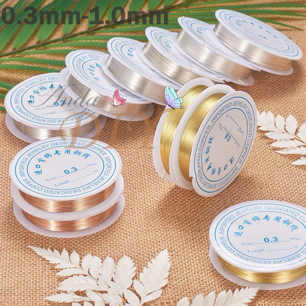 Kawat Tembaga Aksesoris Kawat Manik Manik 0.3/0.4/0.5/0.6/0.8/1.0mm