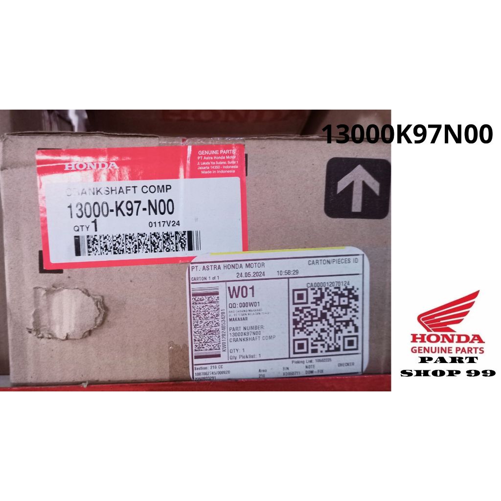ORI-As Kruk, Stang Seher Set, Crankshaft Honda PCX 150 K97 13000K97N00