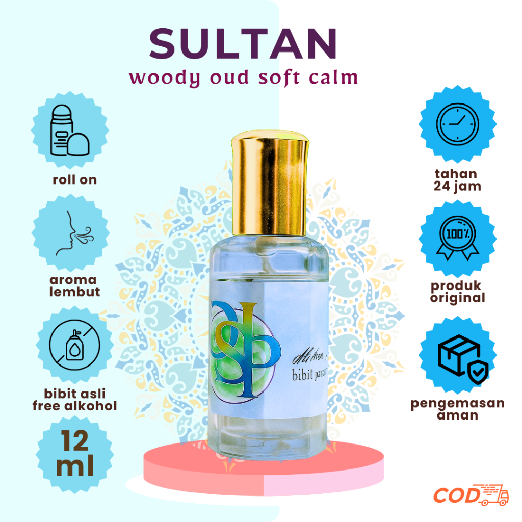 Parfum Sultan 12ml Bibit - Minyak Wangi Sultan Al Rehab 6ml