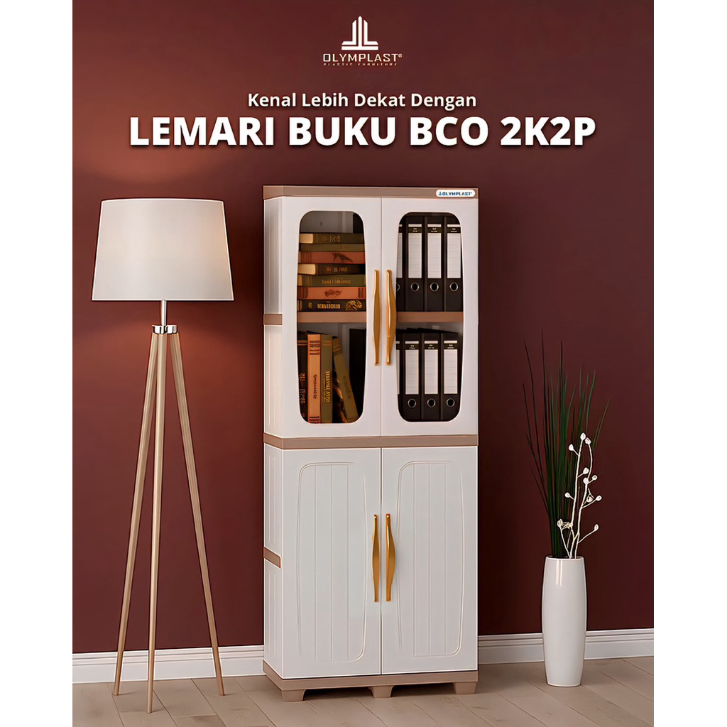 ( Pre Order ) LEMARI KABINET BUKU / SERBAGUNA PLASTIK OLYMPLAST