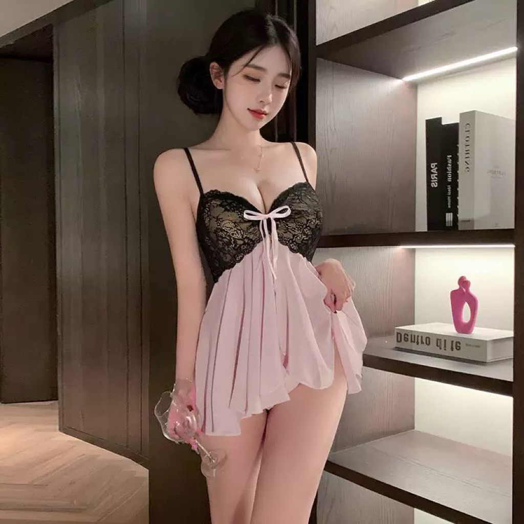 LP587 sexy mini dress transparan lingerie