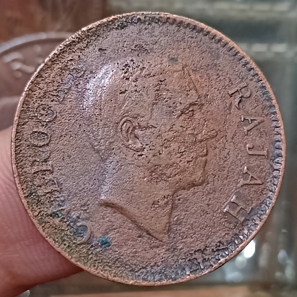 Koin Kuno Sarawak (British Malaysia) 1 Cent - Charles V. Brooke Rajah 1927