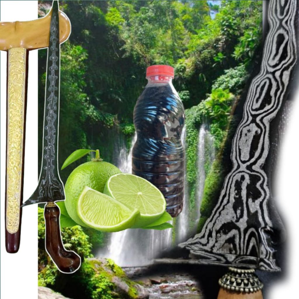 Air Pamor Alami untuk memunculkan pamor untuk keris tumbak pusaka