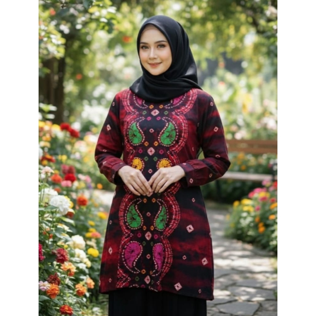tunik jumputan dolby