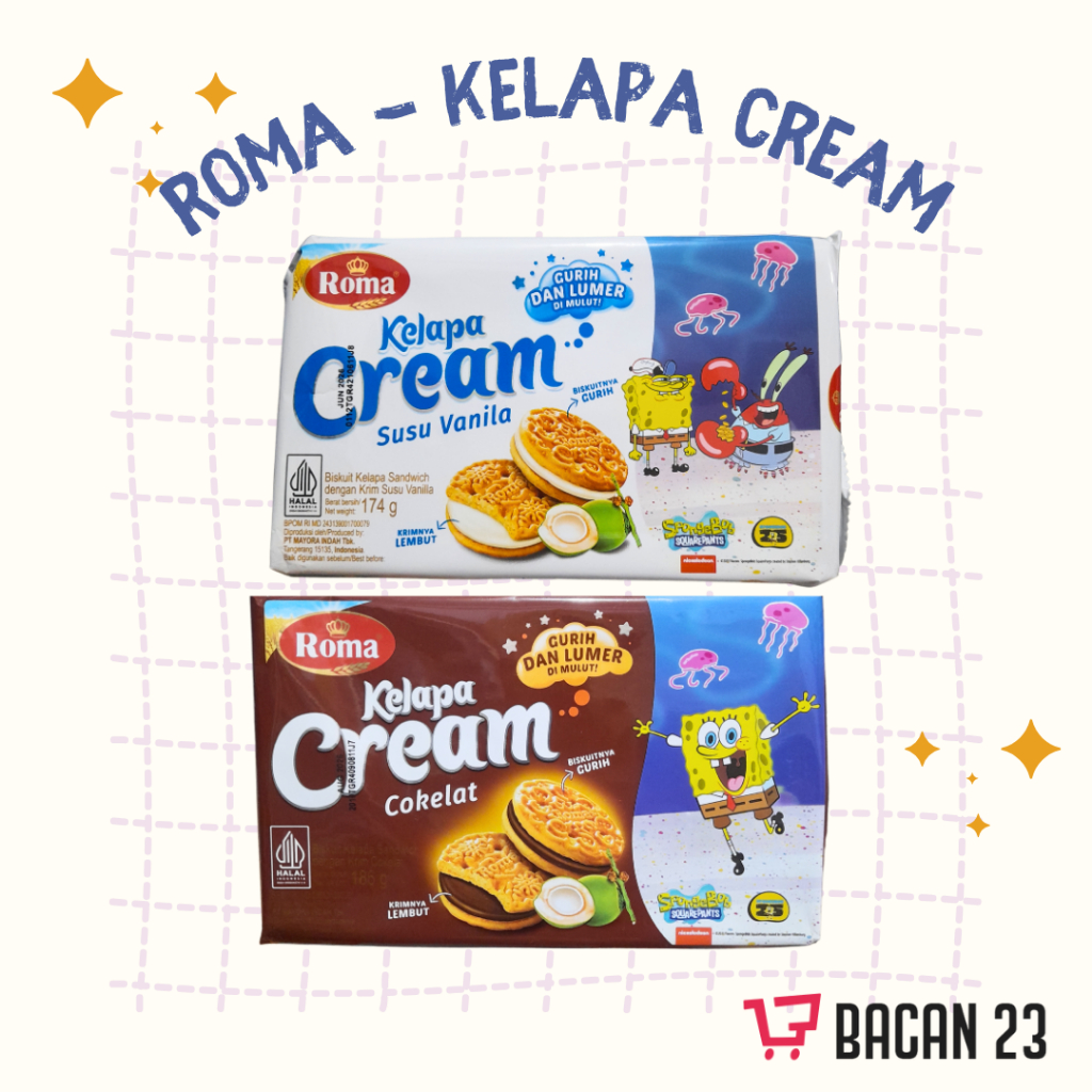 Roma Kelapa Cream  (Coklat - Vanilla) / Biskuit Krim / Roma Kelapa Bacan 23