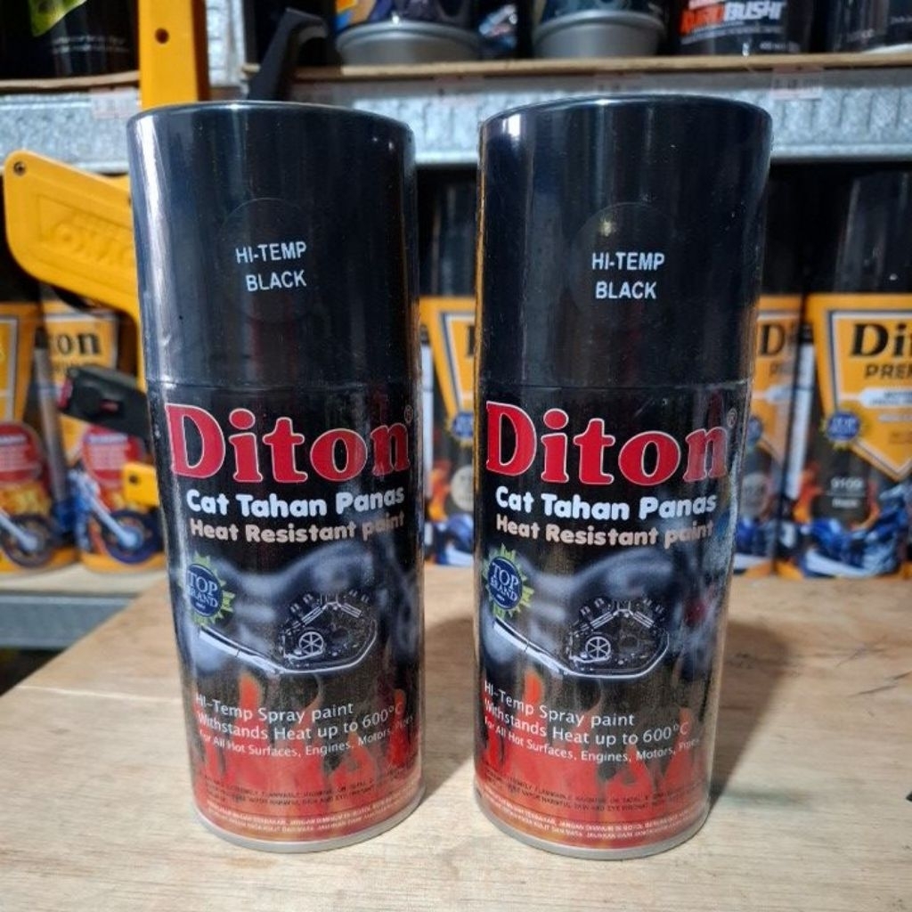 CAT DITON HI-TEMP BLACK 300cc / Cat Tahan Panas / Cat Knalpot Motor Mobil Dll